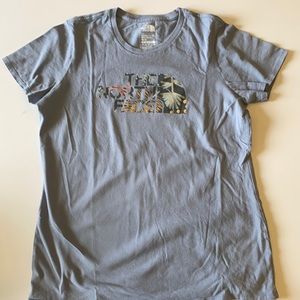 North Face tee with Tropical Design